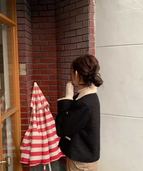 N.s（エヌドットエス）の「コントラスト配色ボタンジャケット（その他アウター・レディース・ホワイト/ブラック・FREE）」の18枚目の写真