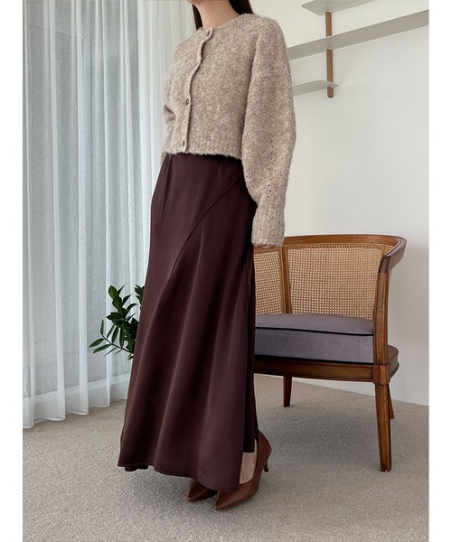 Stylevoice for xxx（スタイルヴォイスフォー）の「ブークレショートカーディガン（カーディガン/ボレロ・レディース・ブラウン/ライトベージュ/ピンク・FREE）」の15枚目の写真