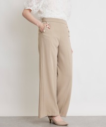 PICCIN PERLA | ハイウエスト センタープレス ポケットパールワイドパンツ(スラックス)
