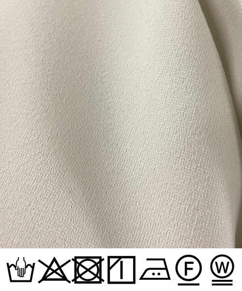 PICCIN PERLA（ピッチンペルラ）の「ハイウエスト センタープレス ポケットパールワイドパンツ（スラックス・レディース・ブラック/ピンク/ベージュ/オフホワイト・S/M）」の20枚目の写真