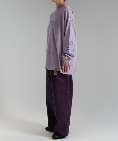 .ENDRECHERI.（エンドリケリー）の「SPIN THE__ LONG TEE（Tシャツ/カットソー・メンズ・パープル/ホワイト・FREE）」の20枚目の写真