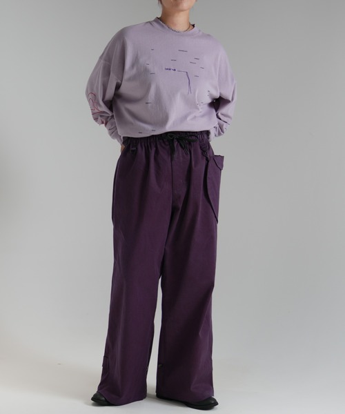 .ENDRECHERI.（エンドリケリー）の「SPIN THE__ LONG TEE（Tシャツ/カットソー・メンズ・パープル/ホワイト・FREE）」の22枚目の写真