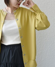 SHIPS（シップス）の「* 〈着丈が選べる / 洗濯機可能〉ダンボール 2WAY リング ドット カーディガン ◇（カーディガン/ボレロ）」