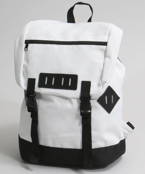 WEGO（ウィゴー）の「WEGO/ダブルバックルバックパック（バックパック/リュック・メンズ・ホワイト/ブラック/グレー/ダークグリーン/ネイビー・FREE）」の6枚目の写真