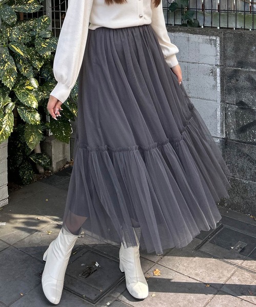セール】チュールティアード／スカート（スカート）｜INGNI（イング