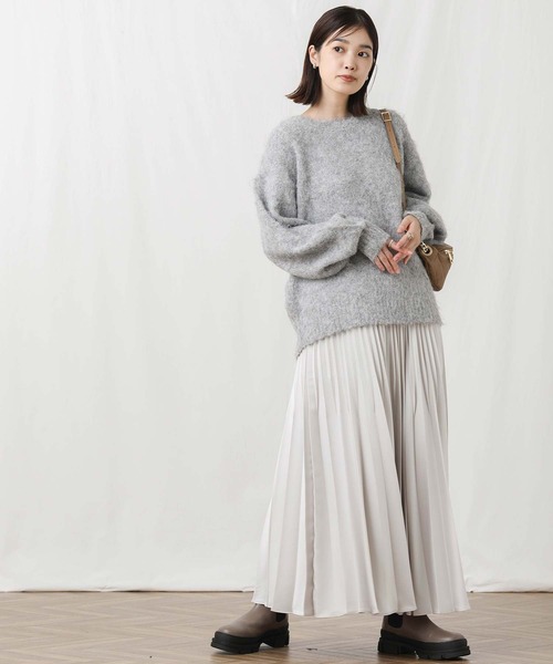 Gready Brilliant(グレディブリリアン)の「シャギークルーPOニット(ニット/セーター・レディース・グレー/レッド/ブラック・FREE)」の15枚目の写真