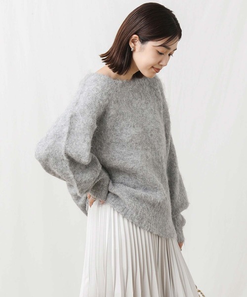 Gready Brilliant(グレディブリリアン)の「シャギークルーPOニット(ニット/セーター・レディース・グレー/レッド/ブラック・FREE)」の17枚目の写真