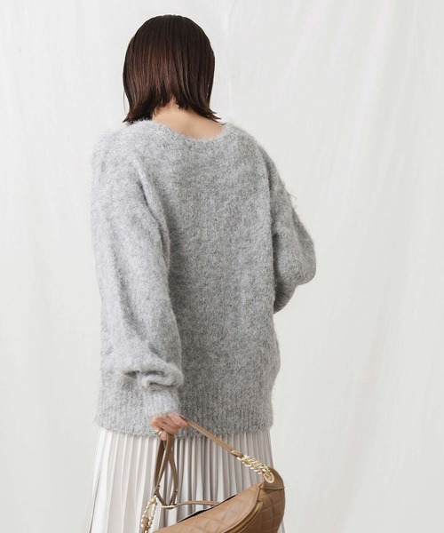 Gready Brilliant(グレディブリリアン)の「シャギークルーPOニット(ニット/セーター・レディース・グレー/レッド/ブラック・FREE)」の18枚目の写真