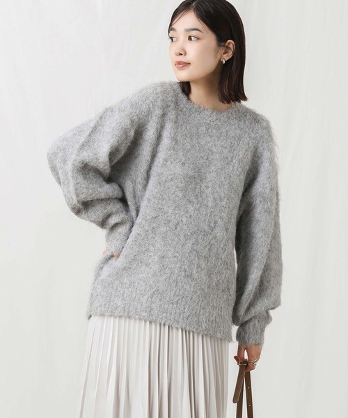 Gready Brilliant(グレディブリリアン)の「シャギークルーPOニット(ニット/セーター・レディース・グレー/レッド/ブラック・FREE)」の19枚目の写真