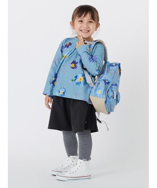 HAKKA KIDS（ハッカキッズ）の「アンティークプリムラプリントリュック（バックパック/リュック・キッズ・ピンク/ブルー・M/S）」の2枚目の写真