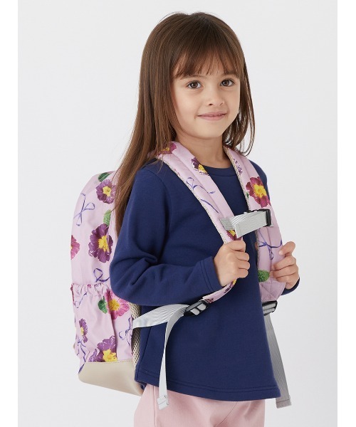 HAKKA KIDS（ハッカキッズ）の「アンティークプリムラプリントリュック（バックパック/リュック・キッズ・ピンク/ブルー・M/S）」の7枚目の写真