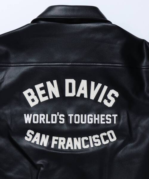 BEN DAVIS(ベンデイビス)の「【BEN DAVIS(ベンデイビス)】 FAUX LEATHER FLIGHT JACKET / レザー ワッペン 刺繍 フライトジャケット(ライダースジャケット・メンズ・ブラック/ブラウン・MEDIUM/X-LARGE/LARGE)」の20枚目の写真