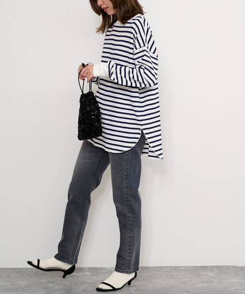 JOURNAL STANDARD relume（ジャーナルスタンダード　レリューム）の「《追加5》TCワッフルオーバーサイズロングスリーブTシャツ（Tシャツ/カットソー・レディース・ホワイト系その他/モスグリーン/オートミール/チャコールグレー/ダークブルー/ブラウン・FREE）」の14枚目の写真