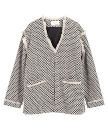 KOBE LETTUCE | [ 田中亜希子さんコラボ ]選べる2タイプツイードジャケット(ノーカラージャケット)