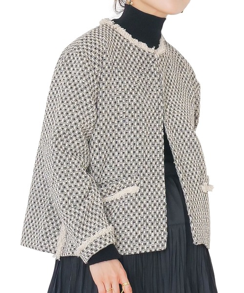 田中亜希子さんコラボ ] 低身長サイズあり 選べる2タイプツイード