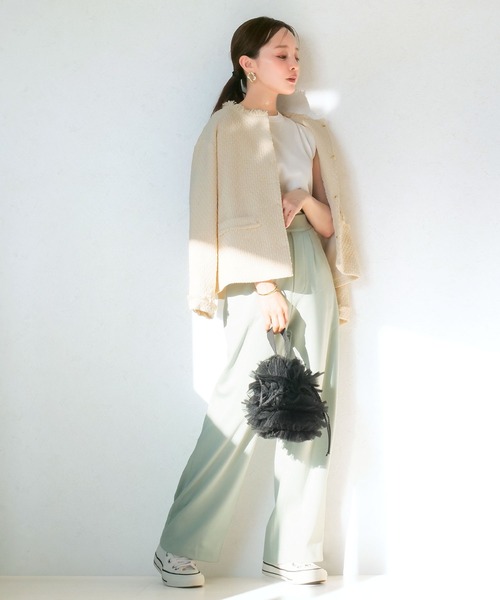 田中亜希子さんコラボ ] 低身長サイズあり 選べる2タイプツイード