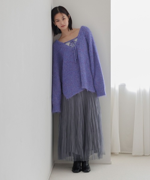 LOWRYS FARM(ローリーズファーム)の「2WAYレイヤードチュールスカート 971215(スカート・レディース・チャコールグレー/ブラック/パープル/アイボリー/グリーン・FREE)」の22枚目の写真