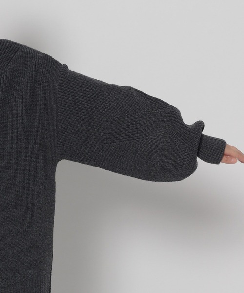 LEPSIM（レプシィム）の「7ゲージハイネック畔チュニック　971327（Tシャツ/カットソー・レディース・チャコールグレー/ライトグレー/ネイビー/オフホワイト・FREE）」の18枚目の写真