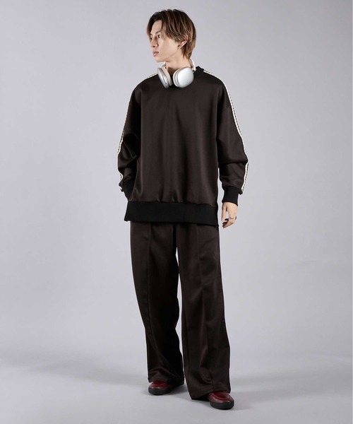 Adoon plain(アドーンプレーン)の「サイドジップトラックスウェット(ジャージ・メンズ・ブラック/アイボリー・MEDIUM/LARGE)」の7枚目の写真