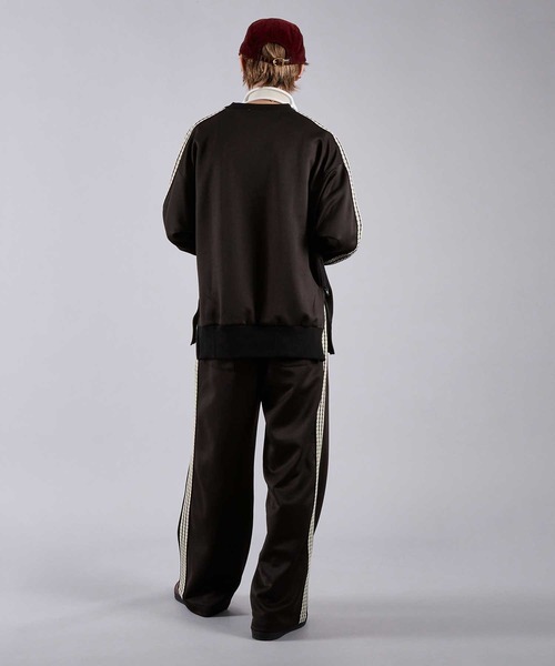 Adoon plain(アドーンプレーン)の「サイドジップトラックスウェット(ジャージ・メンズ・ブラック/アイボリー・MEDIUM/LARGE)」の12枚目の写真