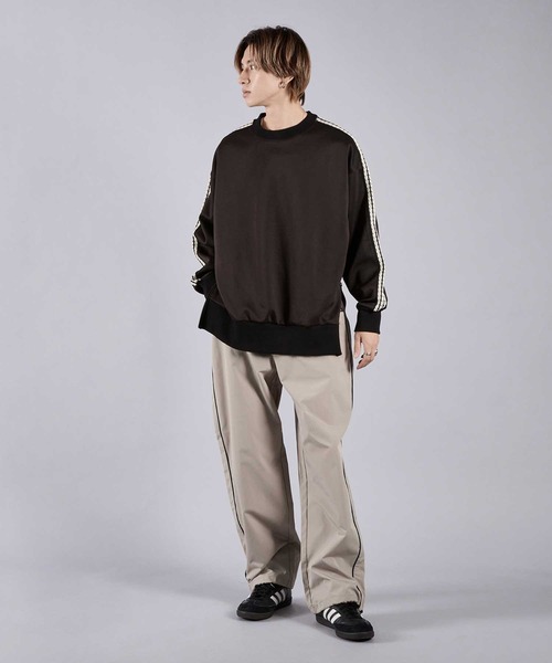 Adoon plain(アドーンプレーン)の「サイドジップトラックスウェット(ジャージ・メンズ・ブラック/アイボリー・MEDIUM/LARGE)」の13枚目の写真