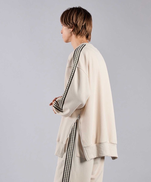 Adoon plain(アドーンプレーン)の「サイドジップトラックスウェット(ジャージ・メンズ・ブラック/アイボリー・MEDIUM/LARGE)」の16枚目の写真