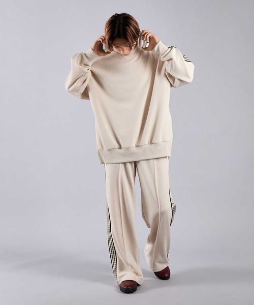 Adoon plain(アドーンプレーン)の「サイドジップトラックスウェット(ジャージ・メンズ・ブラック/アイボリー・MEDIUM/LARGE)」の19枚目の写真