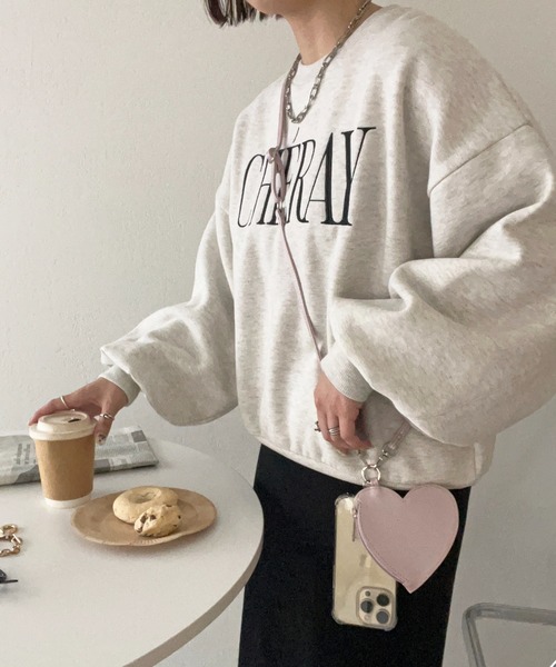 DISCOAT（ディスコート）の「ハートポーチ付きスマホストラップ（スマホグッズ・レディース・シルバー/ブラック/ピンク・FREE）」の4枚目の写真