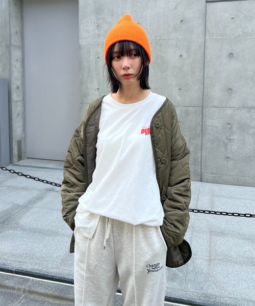 AS KNOW AS plus(アズノゥアズプラス)の「シンプルニットワッチ(ニットキャップ/ビーニー・レディース・ブラック/パープル/オレンジ/グレー/ブルー・FREE)」の6枚目の写真