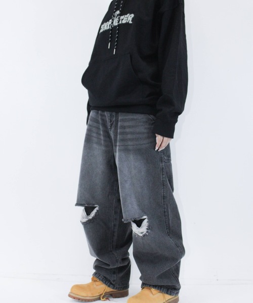 centimeter（センチメーター）の「Crush denim pants（デニムパンツ