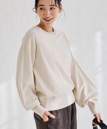 アンチピリングボリュームスリーブニット（WEB限定カラー）