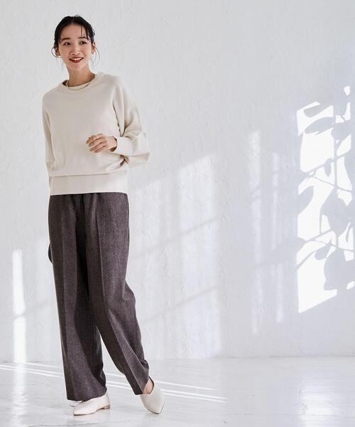 coen（コーエン）の「アンチピリングボリュームスリーブニット（WEB限定カラー）（ニット/セーター・レディース・オフホワイト/ブラック/ベージュ/コバルトブルー/オレンジ・M/L）」の10枚目の写真