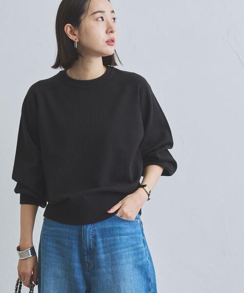 coen（コーエン）の「アンチピリングボリュームスリーブニット（WEB限定カラー）（ニット/セーター・レディース・オフホワイト/ブラック/ベージュ/コバルトブルー/オレンジ・M/L）」の14枚目の写真