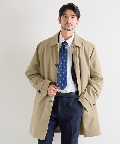 HALEINE（アレンヌ）の「[HALEINE] ビジネスコート メンズ ダウンライナー付き（ステンカラーコート・メンズ・ベージュ/ネイビー・M/L/LL）」の14枚目の写真