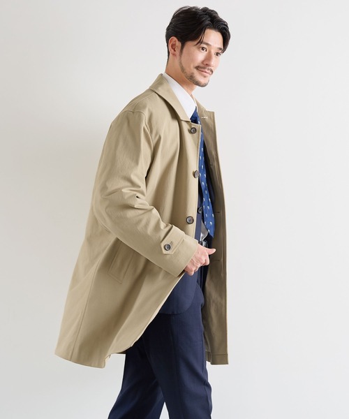 HALEINE（アレンヌ）の「[HALEINE] ビジネスコート メンズ ダウンライナー付き（ステンカラーコート・メンズ・ベージュ/ネイビー・M/L/LL）」の15枚目の写真