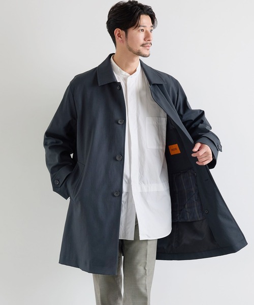 HALEINE（アレンヌ）の「[HALEINE] ビジネスコート メンズ ダウンライナー付き（ステンカラーコート・メンズ・ベージュ/ネイビー・M/L/LL）」の21枚目の写真