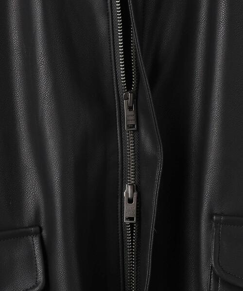 CITEN（シテン）の「＜CITEN＞フェイクレザー ブルゾン