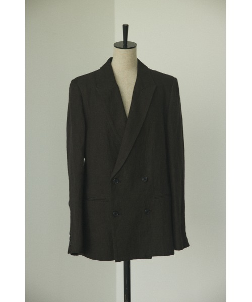 BLACK BY MOUSSY（ブラックバイマウジー）の「linen double jacket(リネンダブルジャケット)（テーラードジャケット・レディース・ブルー/ベージュ/ブラック・2/1）」の22枚目の写真