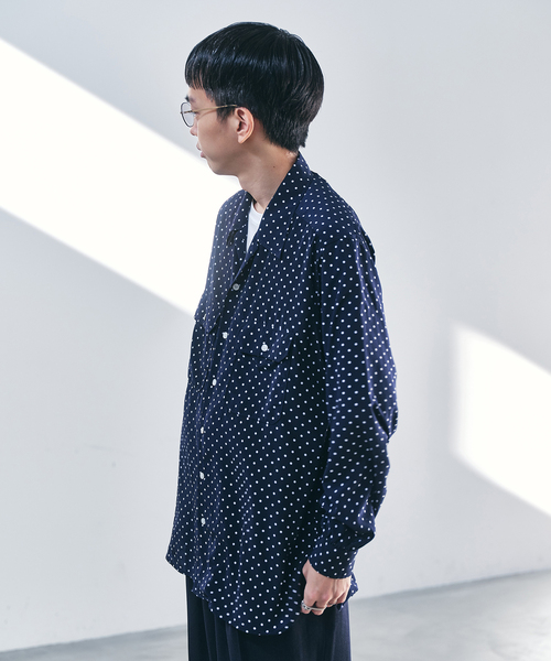 EDIFICE（エディフィス）の「ドット アーミーシャツ（シャツ/ブラウス・メンズ・ネイビー・MEDIUM/LARGE）」の11枚目の写真