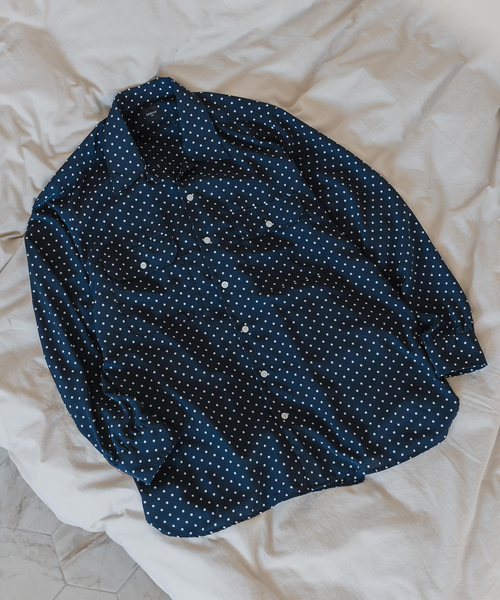EDIFICE（エディフィス）の「ドット アーミーシャツ（シャツ/ブラウス・メンズ・ネイビー・MEDIUM/LARGE）」の8枚目の写真