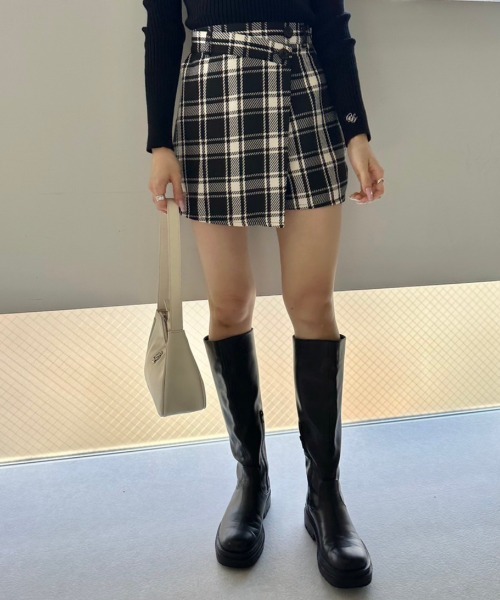 OLIVE des OLIVE（オリーブデオリーブ）の「ラップ風ショートパンツ　1041020010（その他パンツ・レディース・オフホワイト/チャコールグレー/ブラック・FREE）」の8枚目の写真