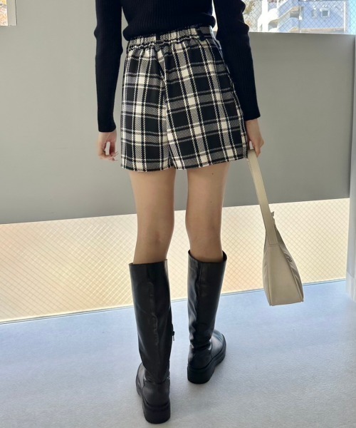 OLIVE des OLIVE（オリーブデオリーブ）の「ラップ風ショートパンツ　1041020010（その他パンツ・レディース・オフホワイト/チャコールグレー/ブラック・FREE）」の10枚目の写真