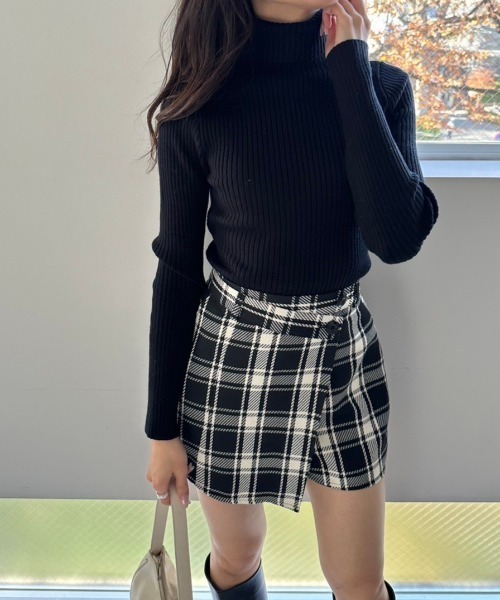 OLIVE des OLIVE（オリーブデオリーブ）の「ラップ風ショートパンツ　1041020010（その他パンツ・レディース・オフホワイト/チャコールグレー/ブラック・FREE）」の11枚目の写真