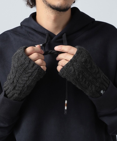 BAYFLOW（ベイフロー）の「ニットグローブ（手袋・メンズ・グレー/チャコール・FREE）」の2枚目の写真