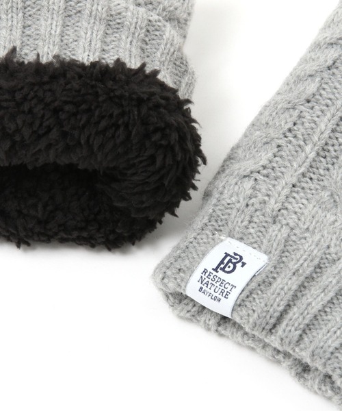 BAYFLOW（ベイフロー）の「ニットグローブ（手袋・メンズ・グレー/チャコール・FREE）」の13枚目の写真