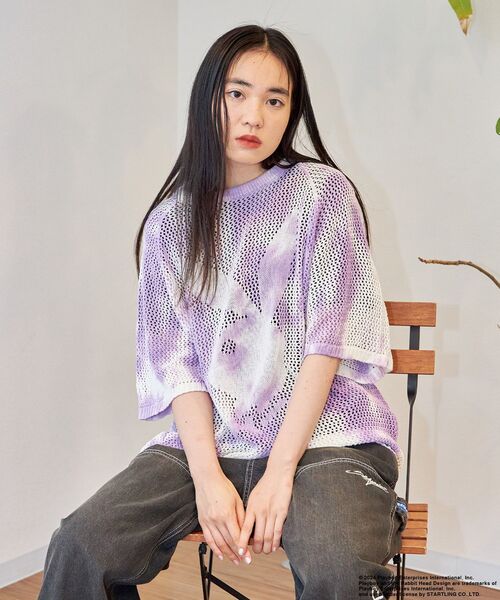 PLAYBOY(プレイボーイ)の「【SEQUENZ】PBHC TIE-DYE KNIT S/S TEE / 半袖 PLAYBOY×SEQUENZ メッシュニット ブランドロゴ ビックサイズ バニー ラビット ヘッド(ニット/セーター・メンズ・チャコール/パープル系その他3/ブルーグレー・MEDIUM/LARGE/X-LARGE)」の20枚目の写真