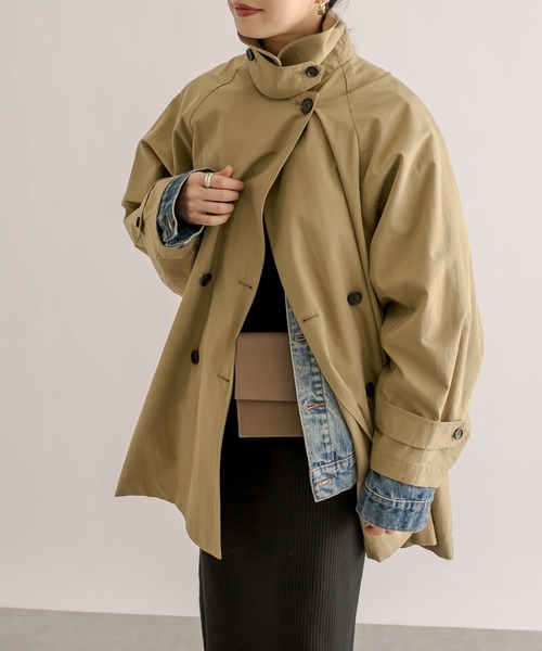 RIVE DROITE（リヴドロワ）の「オーバーミドルトレンチコート（トレンチコート・レディース・ベージュ/カーキ・FREE）」の3枚目の写真