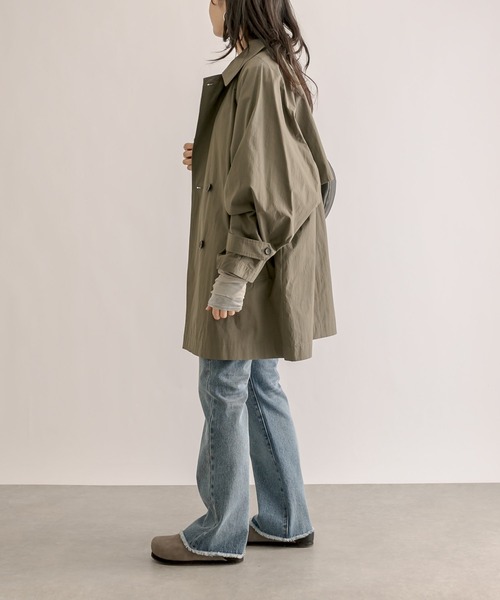 RIVE DROITE（リヴドロワ）の「オーバーミドルトレンチコート（トレンチコート・レディース・ベージュ/カーキ・FREE）」の10枚目の写真