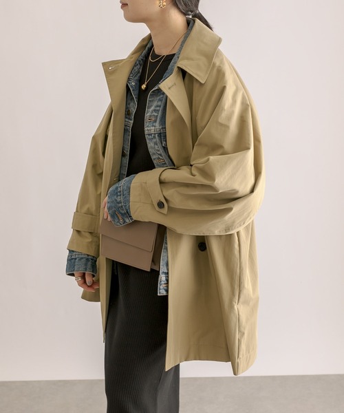 RIVE DROITE（リヴドロワ）の「オーバーミドルトレンチコート（トレンチコート・レディース・ベージュ/カーキ・FREE）」の12枚目の写真