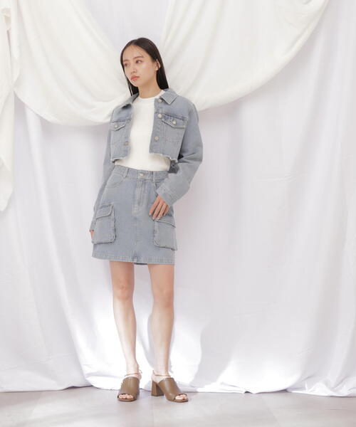セール】◇ショート丈Gジャン（デニムジャケット）｜JILL by JILL